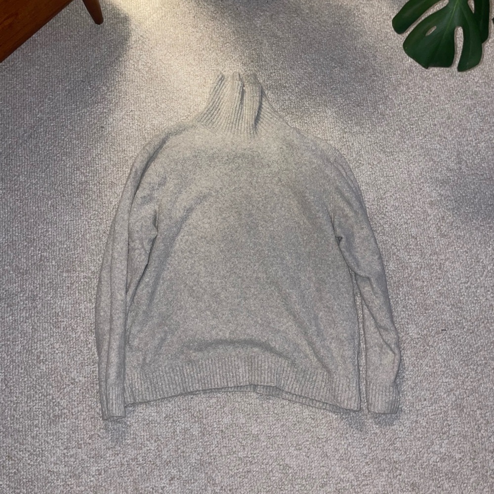 Men's Gray Turtleneck Sweater